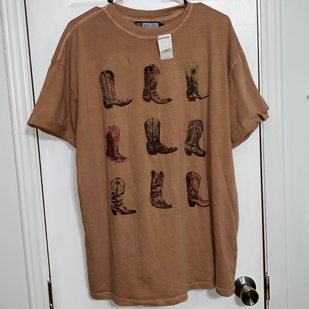 XL NWO Girl Dangerous shirt, with cuff sleeves.